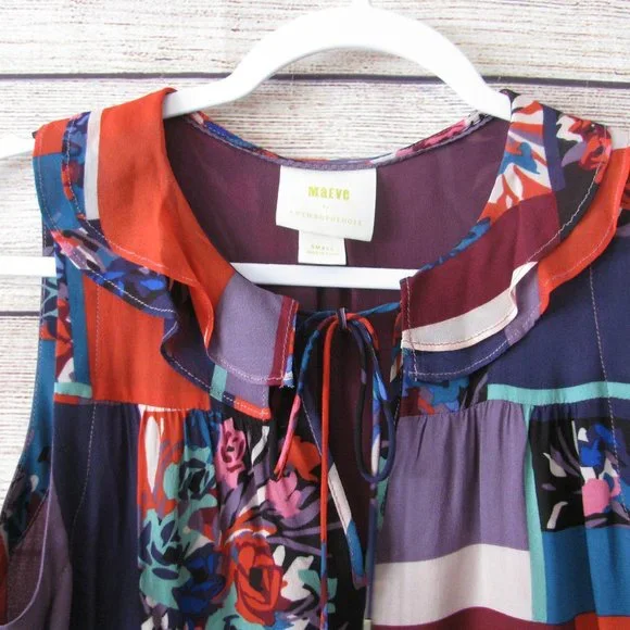 Anthropologie Maeve Patchwork Anderson Sleeveless Top - Picture 4 of 9